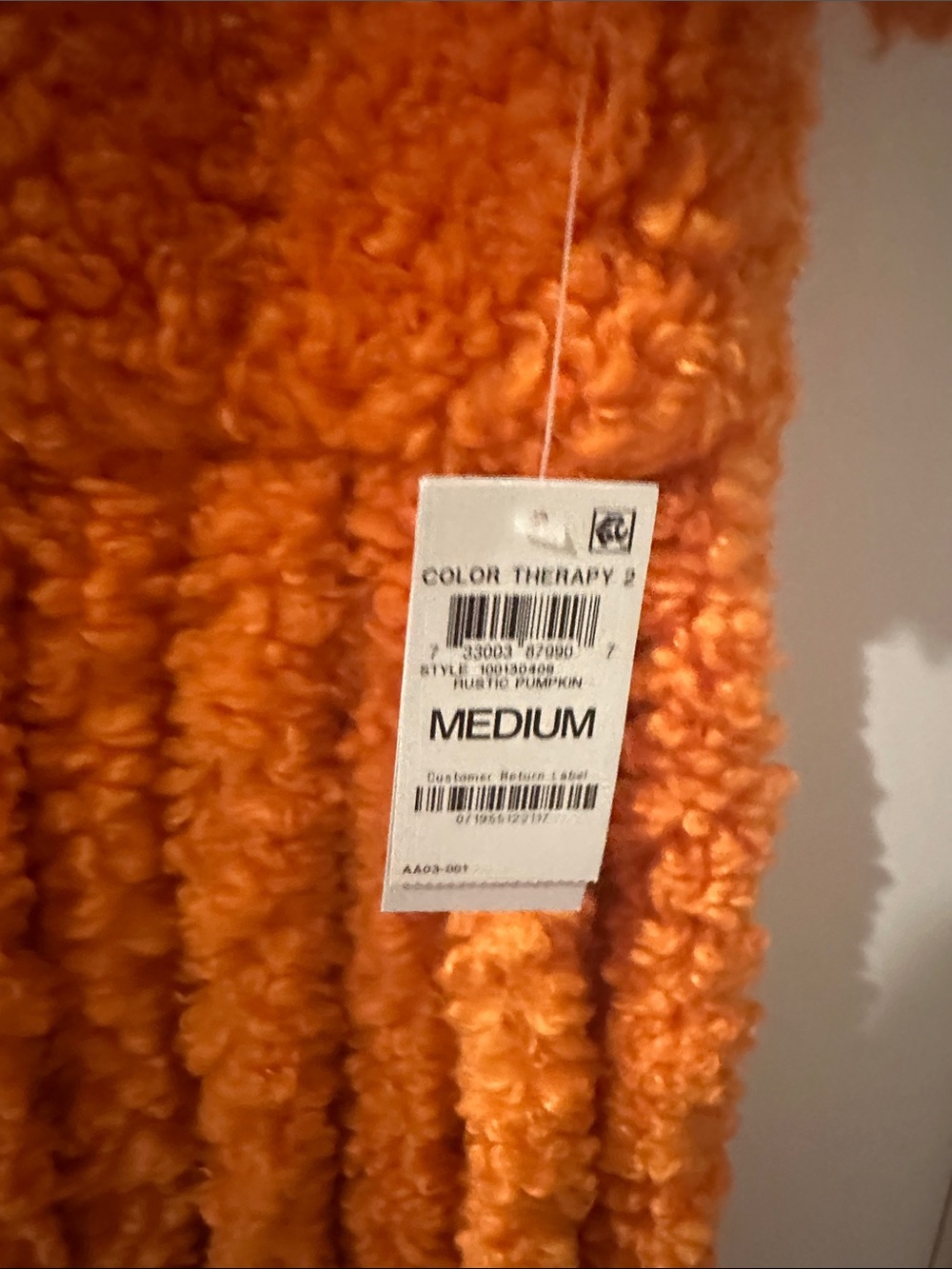 INC International Concepts Orange Teddy Fringe Long Coat - Picture 4 of 8